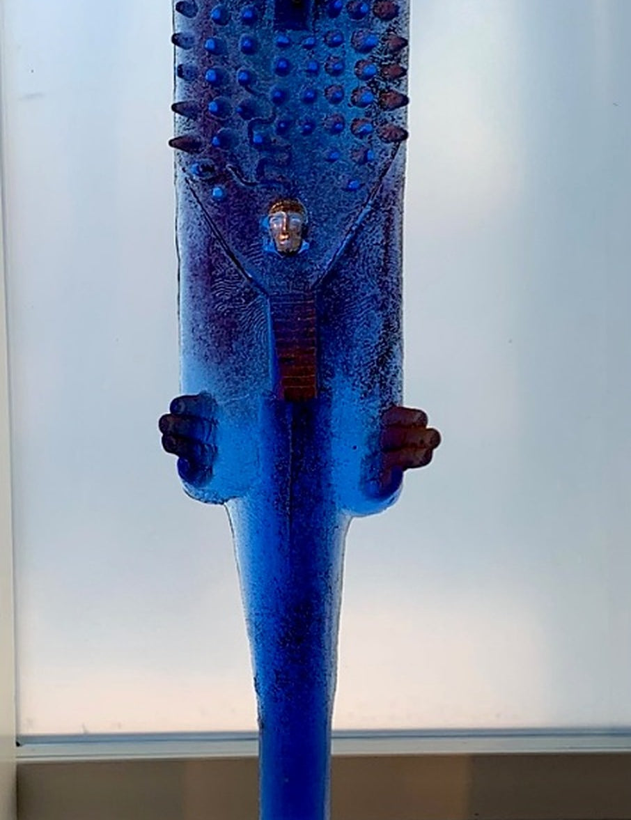 Bertil Vallien, Watcher Blue I, glasskulptur 196 cm