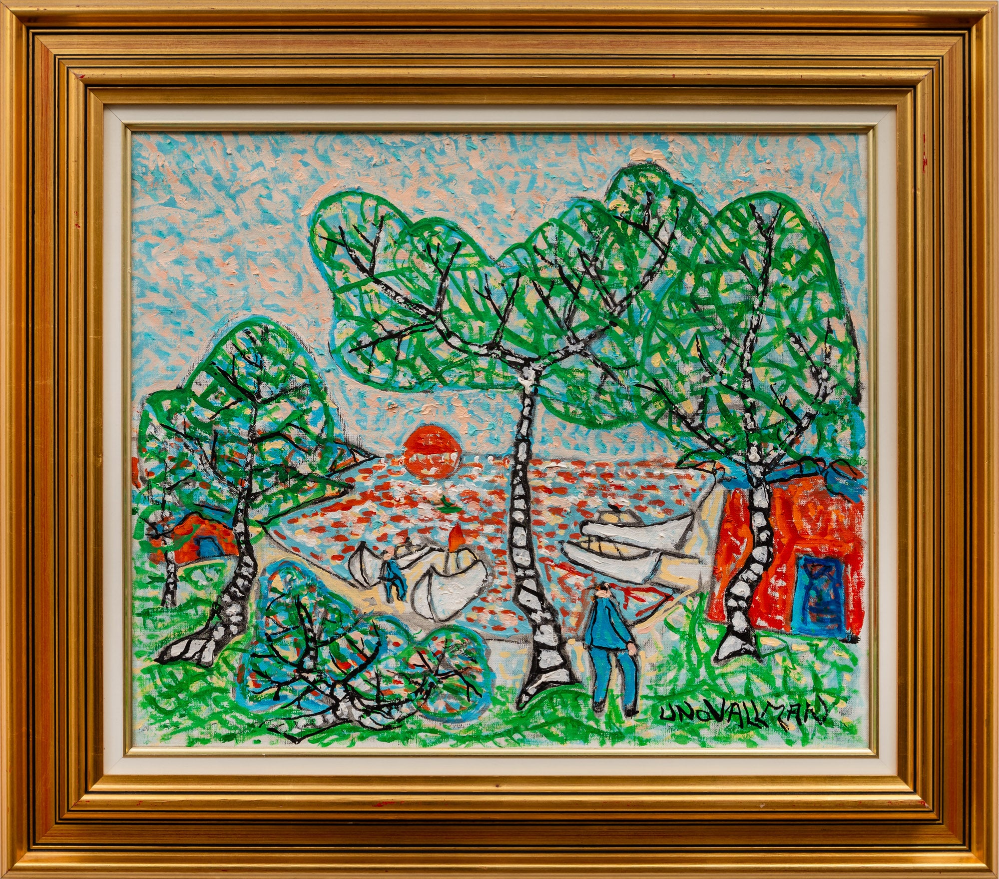 Uno Vallman - Solnedgång Över Hamnen