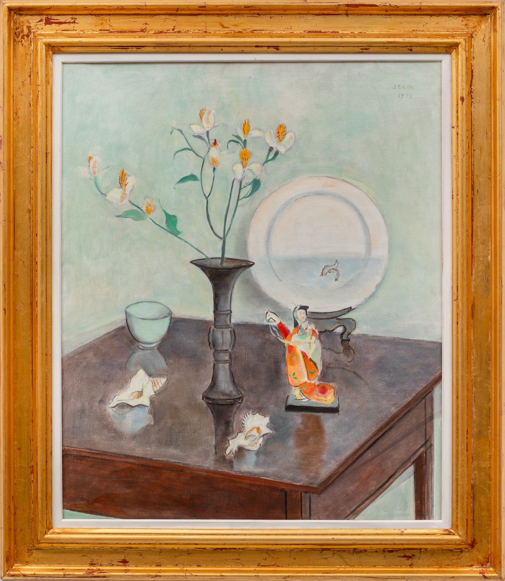 Einar Jolin - Stilleben med Japansk Figurin