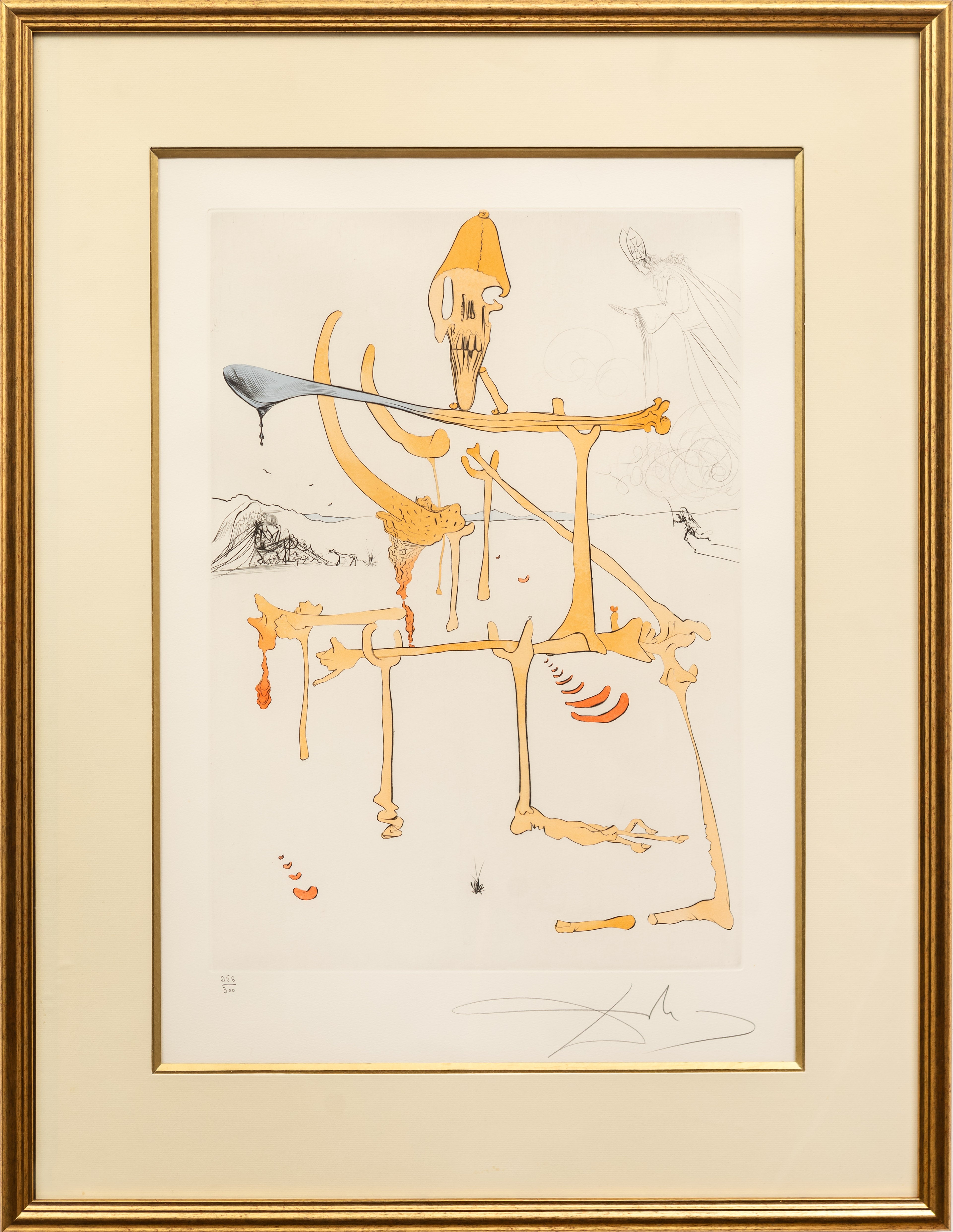 Salvador Dalí - Figure rouge avec portrait de Quevedo