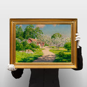 Johan Krouthén - Sommarlandskap med Blommande Äppelträd