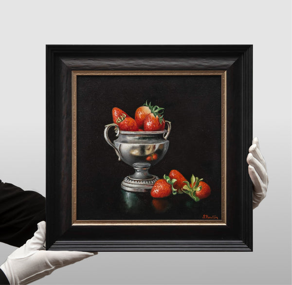 Jeanette Hennum - Strawberries in a silver jug 